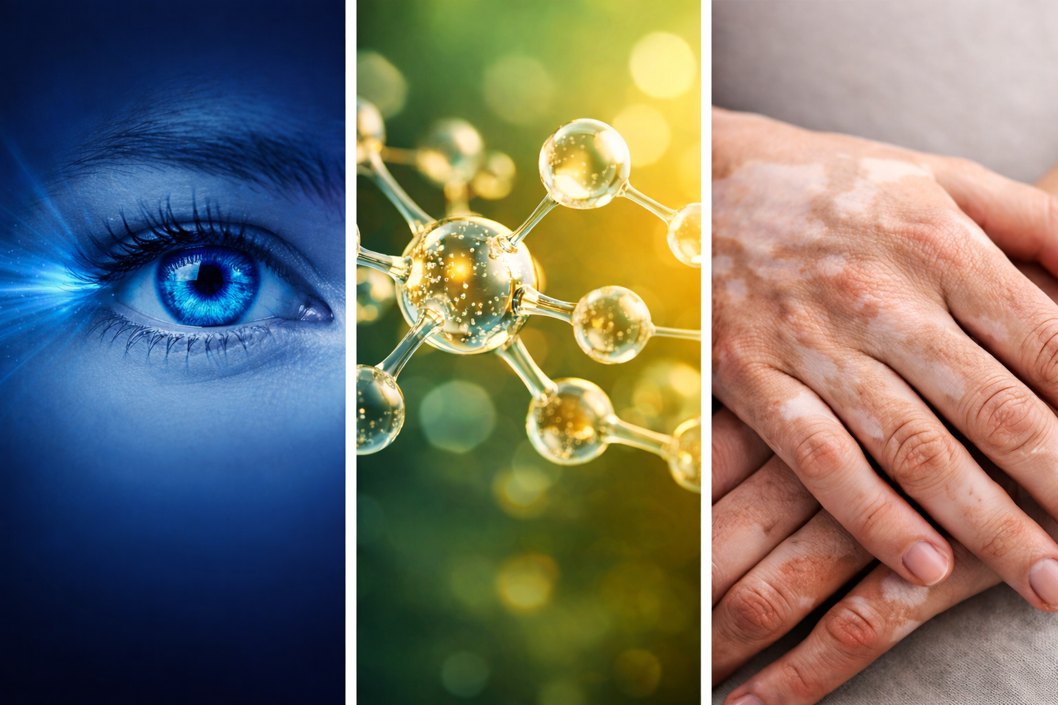 Health science — eye, molecules, skin